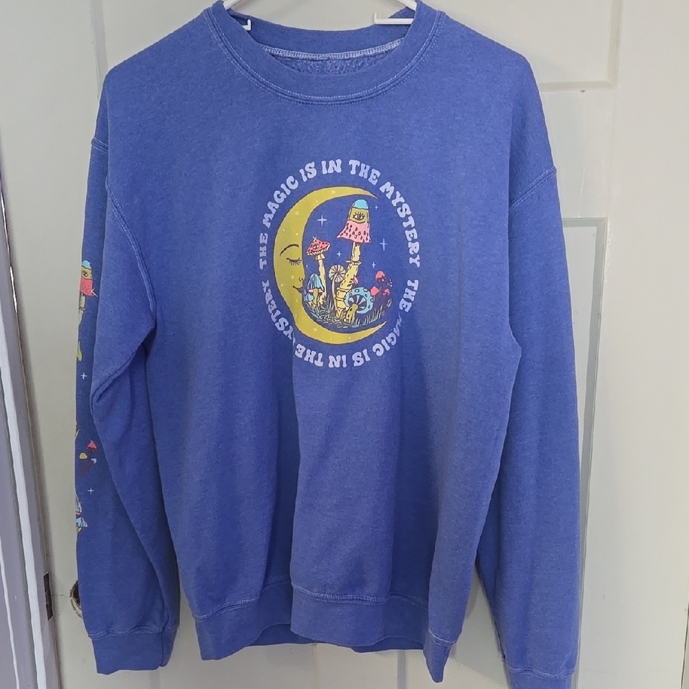 Bluish Purple Small Mushroom Sweatshirt